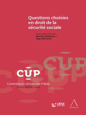 cover image of Questions choisies en droit de la sécurité sociale